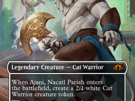 Ajani, Nacatl Pariah    Ajani, Nacatl Avenger (Borderless) (Textured Foil) [Modern Horizons 3] Cheap