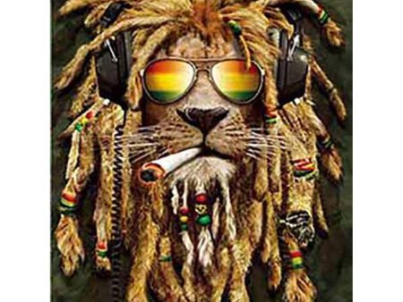 Hippie Lion - 3D Lenticular Poster - 12x16 Print - New Sale