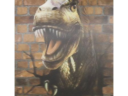 T-Rex brick wall - 3D Lenticular Poster - 12x16 Print - New Cheap