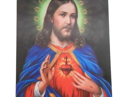 Sacred Heart of Jesus - 3D Lenticular Poster - 12x16 Print - New For Discount