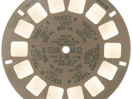 AA-52 -Military Range Estimation Study Reel - Northe American P-38 Lightning - naval aviation reel - vintage Online Sale