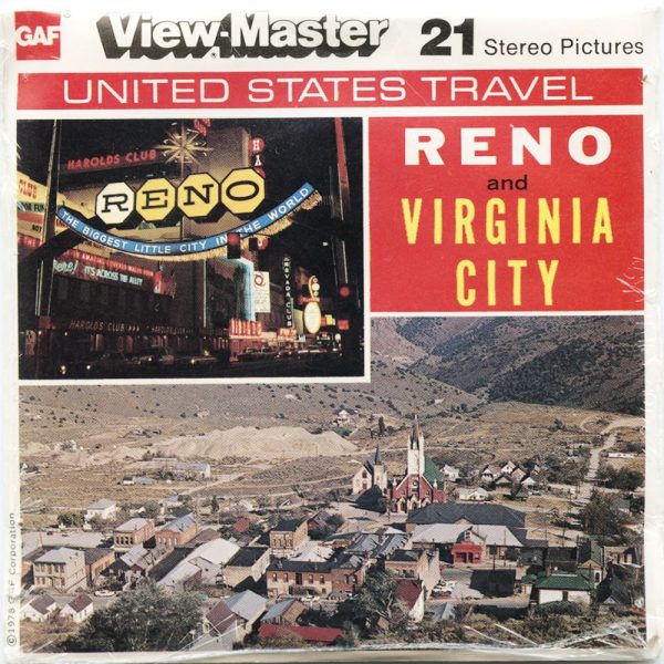 Reno and Virginia City - View-Master 3 Reel Packet - 1978 - vintage - A157-G6 on Sale