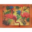 3 Flamingos - Art Deco with Leaves - 3D Lenticular Poster - 12x16 Print - New For Discount