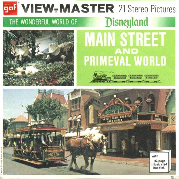 Main Street and Primeval World - View-Master 3 Reel Packet - vintage - A175-G3G Hot on Sale