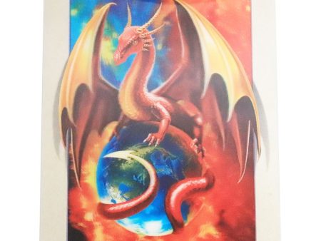 Dragon on the Earth - 3D Lenticular Poster - 12x16 Print - New For Discount