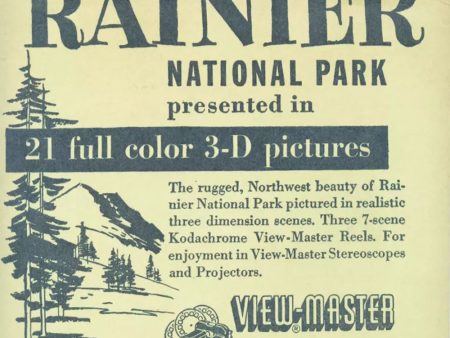 Mount Rainier National Park - View-Master 3 Reel Packet - vintage - 105,106,107-S2 For Sale