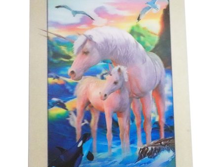 Unicorns - 3D Lenticular Poster - 12x16 Print - New For Cheap