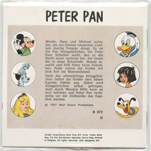 Peter Pan - View-Master 3 Reel Packet - 1957 - vintage - B372-D-BG1 For Cheap