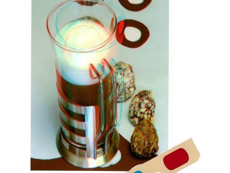 Latte - Phantogram Greeting Card - with 3D Glasses - Image Pops Up from the Card - Unique 3D - NEW Cheap