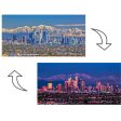 Los Angeles Day & Night  - 3D Action Lenticular Oversize-Postcard Greeting Card - NEW Discount