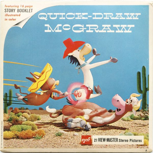 Quick-Draw McGraw - View-Master 3 Reel Packet - vintage - B534-G1A Hot on Sale