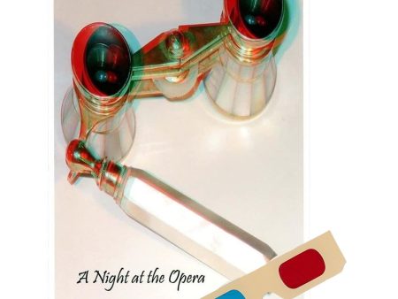 Opera Glasses - Phantogram Greeting Card - with 3D Glasses - Image Pops Up from the Card - Unique 3D - NEW Discount