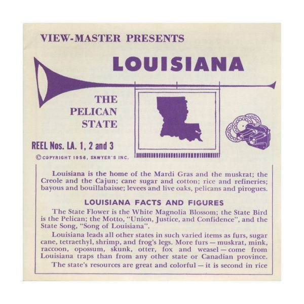 Louisiana - View-Master 3 Reel Packet - vintage - LA-1,2,3-S3 on Sale