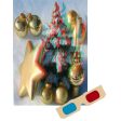 Christmas Tree & Ornaments - Phantogram Greeting Card - with 3D Glasses - Image Pops Up from the Card - Unique 3D - NEW Discount