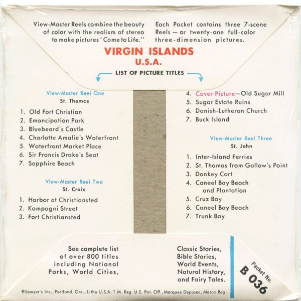 Virgin Islands USA - View-Master 3 Reel Packet - vintage - B036-S5 Online Sale