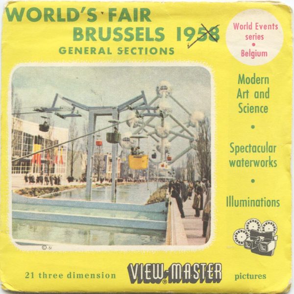 General Sections 1958 - World s Fair Brussels - View-Master 3 Reel Packet - vintage - 1992-A,B,C-BS3 Sale