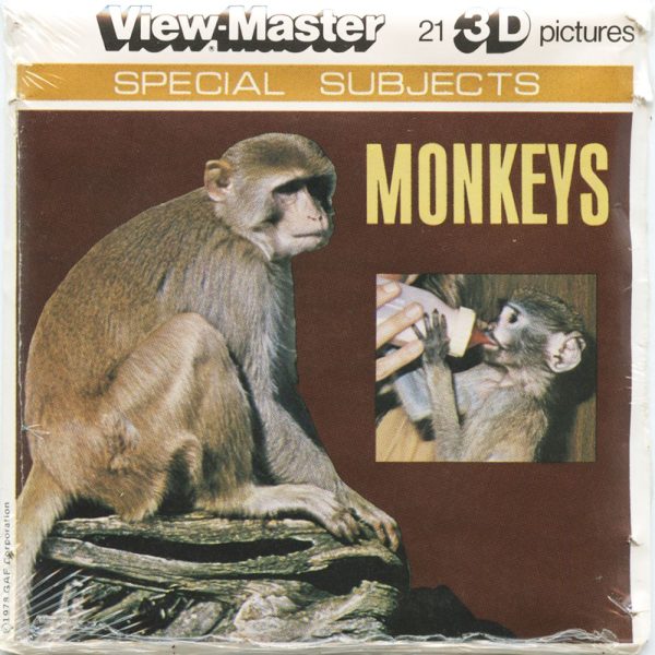 Monkeys - View-Master 3 Reel Packet - 1978 -  vintage - J63-V2 For Cheap