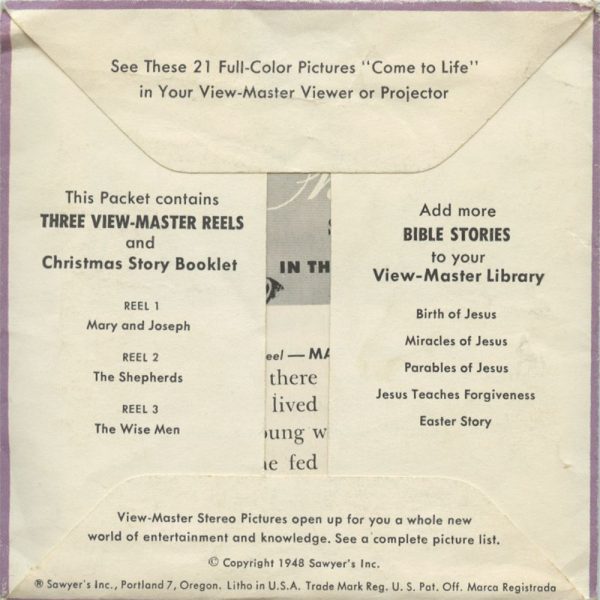 The Christmas Story - View-Master 3 Reel Packet - vintage - B383-S4 For Sale