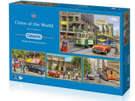 Puzzle - Gibsons - Cities of the World (4 Puzzles) (500 Pieces) Cheap