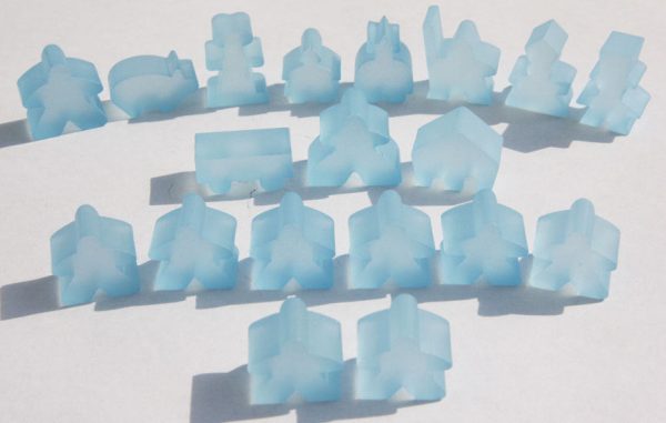 Carcassonne: Meeple - Complete Toy Figure Set (19 Pieces) (Frozen Light Blue) (Import) Supply