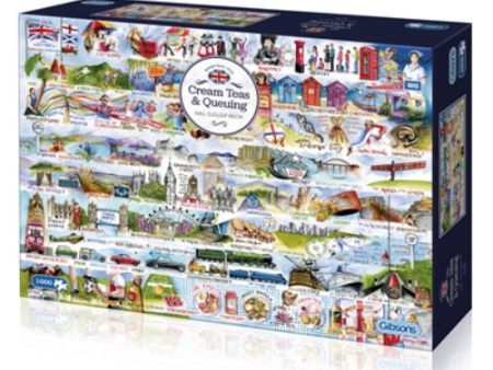 Puzzle - Gibsons - Cream Teas & Queuing (1000 Pieces) Hot on Sale