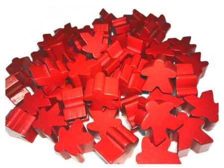 Apostrophe Games - Wooden - Meeples (Red) Fashion