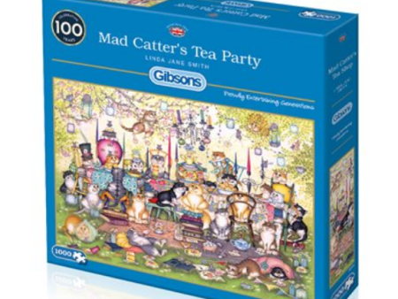 Puzzle - Gibsons - Mad Catter s Tea Party (1000 Pieces) Hot on Sale