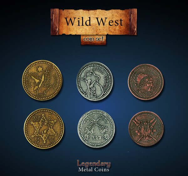 Legendary Metal Coins: Season 1 - Wild West Coin Set (24 pcs) on Sale