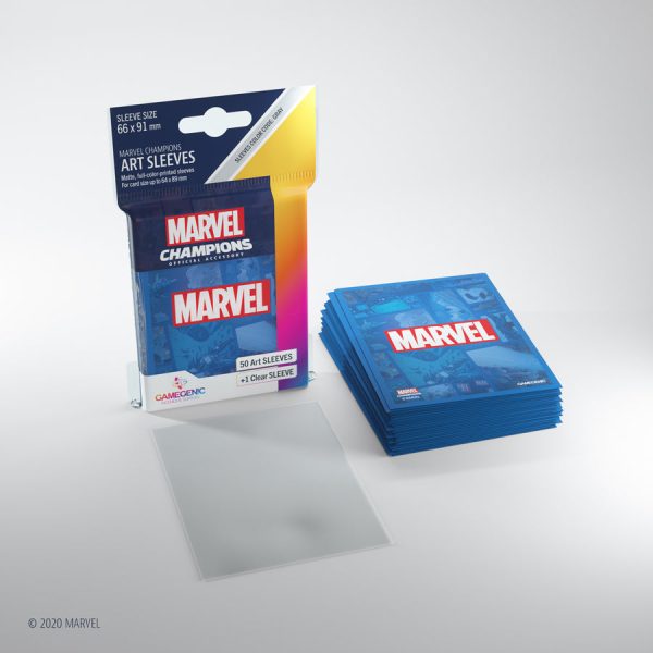 Gamegenic - Marvel Champions Art Sleeves - Marvel Blue (50ct) on Sale