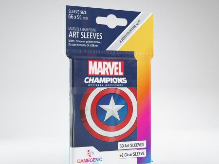 Gamegenic - Marvel Champions Art Sleeves - Captain America (50ct) on Sale