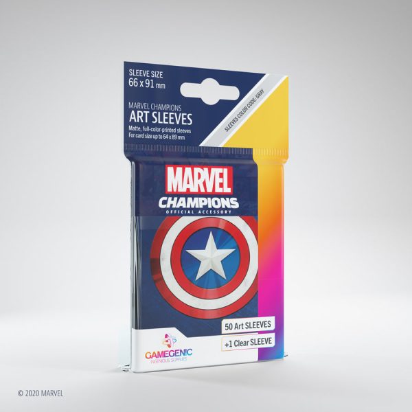 Gamegenic - Marvel Champions Art Sleeves - Captain America (50ct) on Sale