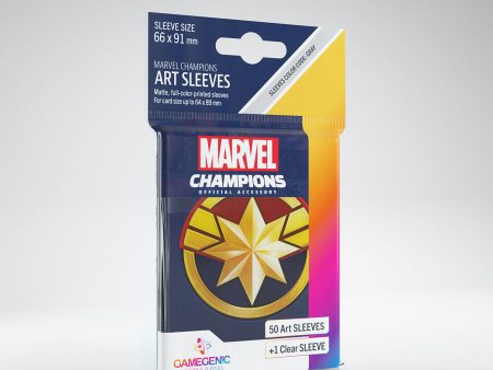 Gamegenic - Marvel Champions Art Sleeves - Captain Marvel (50ct) Cheap