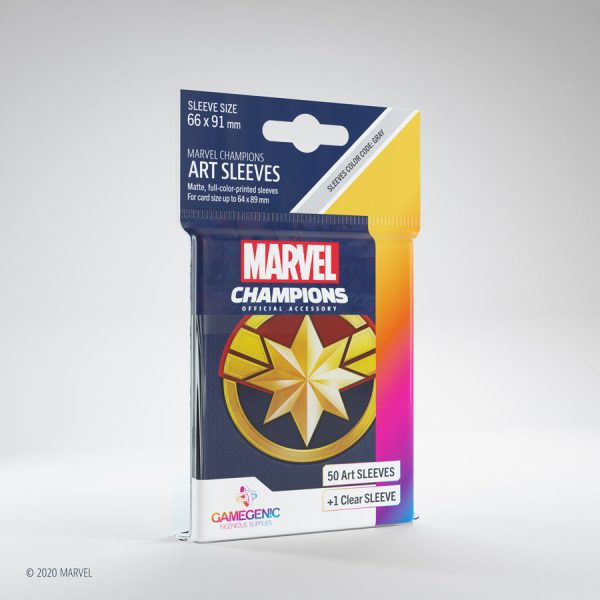 Gamegenic - Marvel Champions Art Sleeves - Captain Marvel (50ct) Cheap