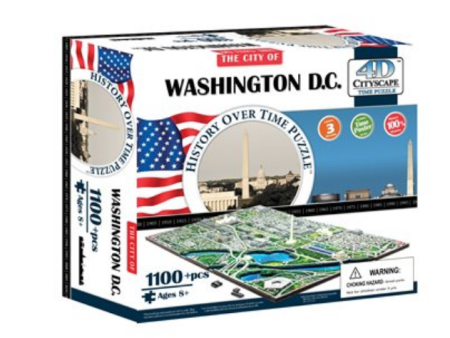 Puzzle - 4D Cityscape - History Over Time Puzzle: Washington D.C. (1100+ Pieces) For Sale