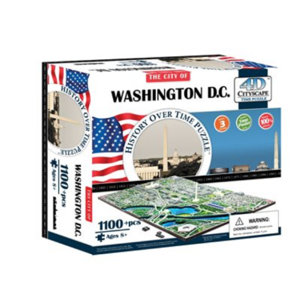 Puzzle - 4D Cityscape - History Over Time Puzzle: Washington D.C. (1100+ Pieces) For Sale