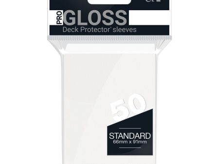 Ultra Pro - PRO-Gloss 50ct Standard Deck Protector® sleeves: White For Discount