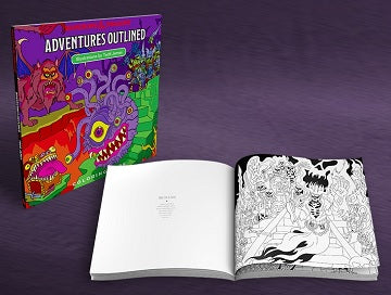 Dungeons & Dragons: Adventures Outlined Coloring Book For Cheap