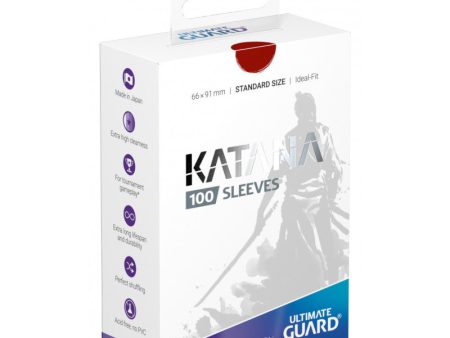 Ultimate Guard: Katana Sleeves - Standard Red (100) Online now