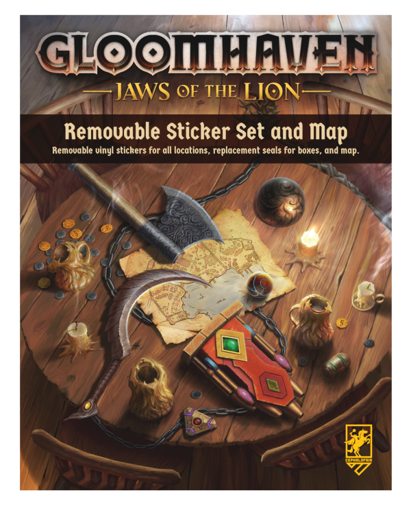 Gloomhaven: Jaws of the Lion Removable Sticker Set & Map Hot on Sale