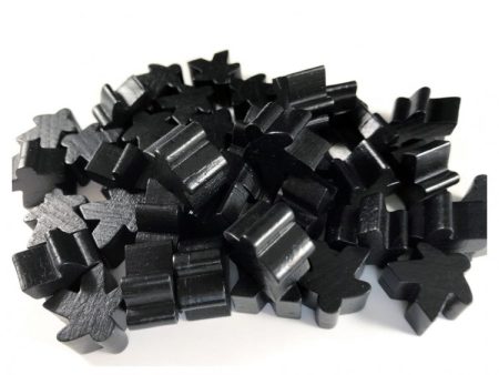 Apostrophe Games - Wooden - Meeples (Black) Online Hot Sale