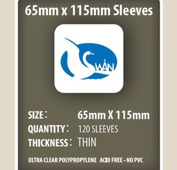 SWAN Sleeves - Card Sleeves (65 x 115 mm) - 120 Pack, Thin Sleeves Cheap