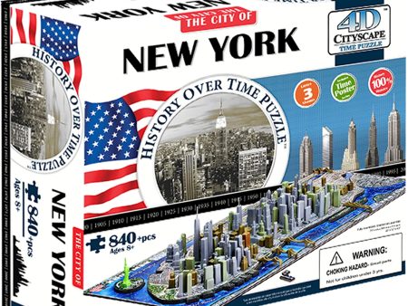 Puzzle - 4D Cityscape - History Over Time Puzzle: New York (905 Pieces) Online now