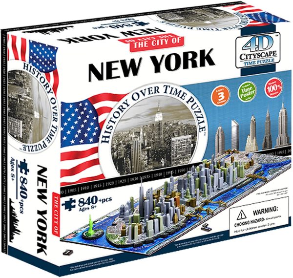 Puzzle - 4D Cityscape - History Over Time Puzzle: New York (905 Pieces) Online now