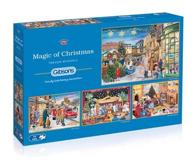 Puzzle - Gibsons - Magic of Christmas (4 Puzzles) (500 Pieces) For Cheap