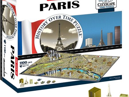 Puzzle - 4D Cityscape - History Over Time Puzzle: Paris (1174 Pieces) Supply