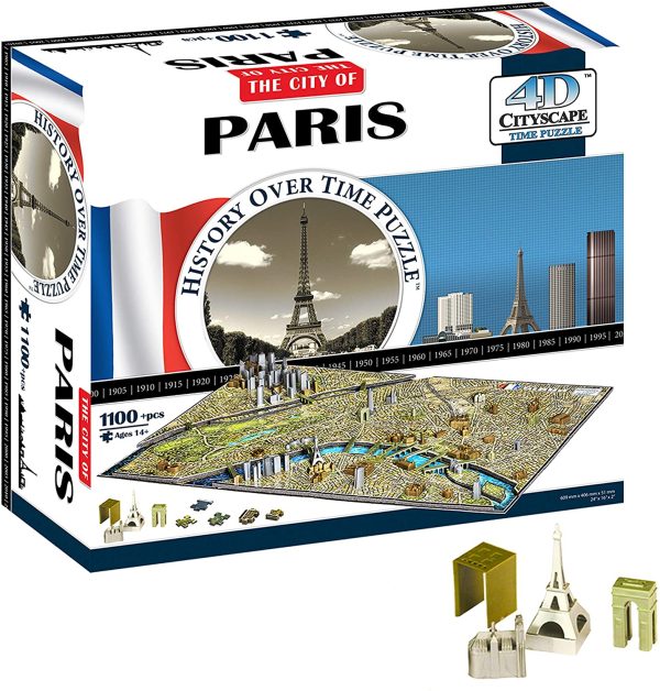 Puzzle - 4D Cityscape - History Over Time Puzzle: Paris (1174 Pieces) Supply