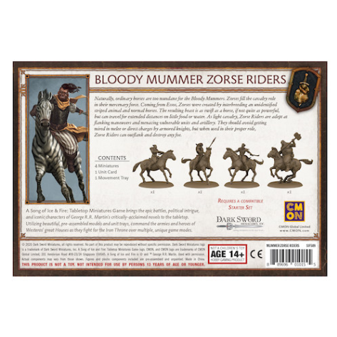 A Song of Ice & Fire: Tabletop Miniatures Game - Bloody Mummer Zorse Riders For Discount