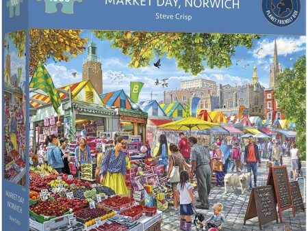 Puzzle - Gibsons - Market Day, Norwich (1000 Pieces) on Sale