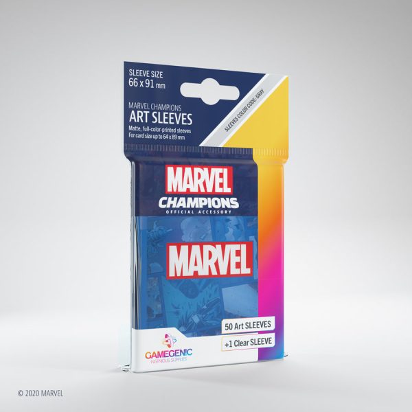 Gamegenic - Marvel Champions Art Sleeves - Marvel Blue (50ct) on Sale