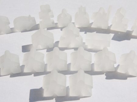 Carcassonne: Meeple - Complete Toy Figure Set (19 Pieces) (Frozen Colorless) Hot on Sale